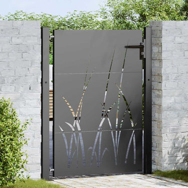 Vidaxl tuinpoort met slot zwart 110 x 155 cm poedergecoat staal