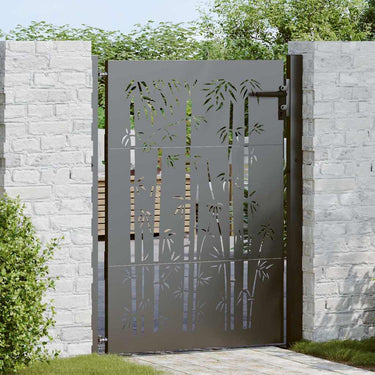 Vidaxl tuinpoort met slot zwart 110 x 155 cm gepoedercoat staal