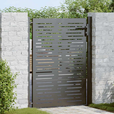 Vidaxl tuinpoort met slot zwart 110 x 130 cm gepoedercoat staal