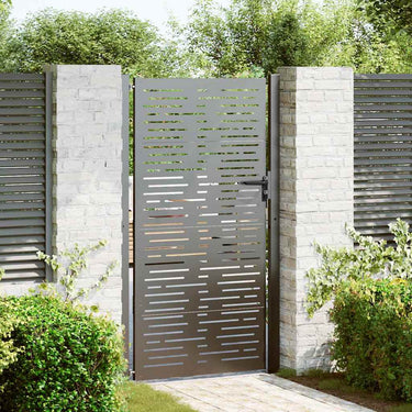 Vidaxl tuinpoort met slot zwart 110 x 205 cm gepoedercoat staal