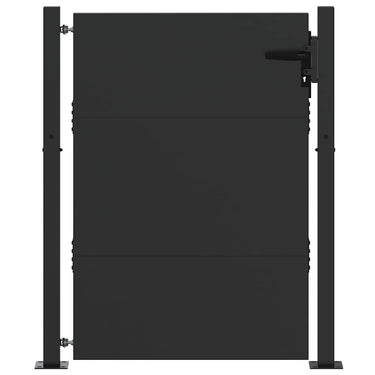 Vidaxl tuinpoort met slot zwart 110 x 155 cm gepoedercoat staal