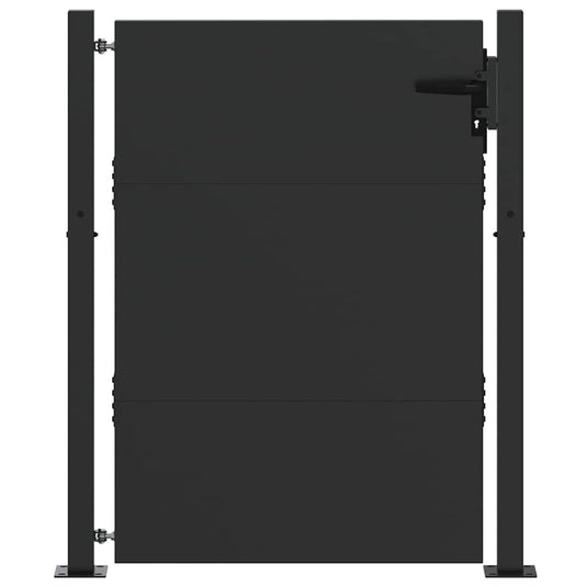 Vidaxl tuinpoort met slot zwart 110 x 155 cm gepoedercoat staal