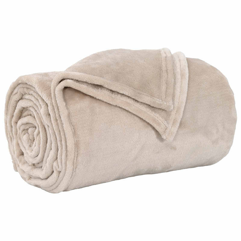 Load image into Gallery viewer, Vidaxl gooi deken beige 130 x 150 cm fleece
