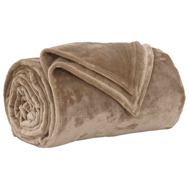 Vidaxl gooi deken kameel 130 x 150 cm fleece