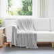 Vidaxl gooi deken grijs 130 x 150 cm fleece