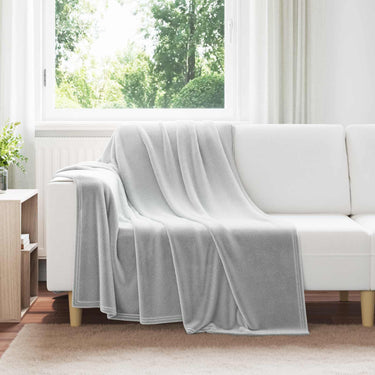 Vidaxl gooi deken grijs 150 x 200 cm fleece