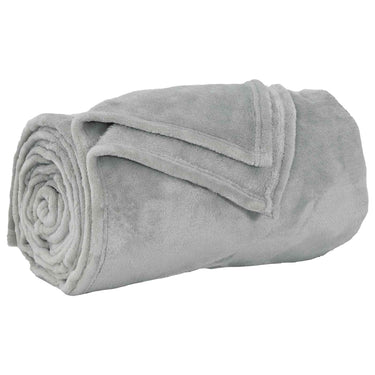 Vidaxl gooi deken grijs 220 x 240 cm fleece