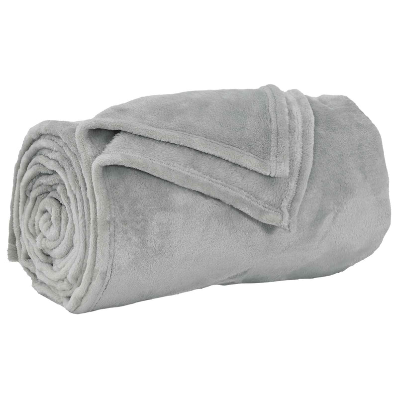 Load image into Gallery viewer, Vidaxl gooi deken grijs 220 x 240 cm fleece
