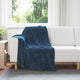 Vidaxl gooi deken marineblauw 130 x 150 cm fleece