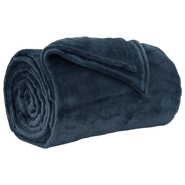 Vidaxl gooi deken marineblauw 150 x 200 cm fleece