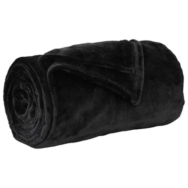 Vidaxl gooi deken zwart 130 x 150 cm fleece