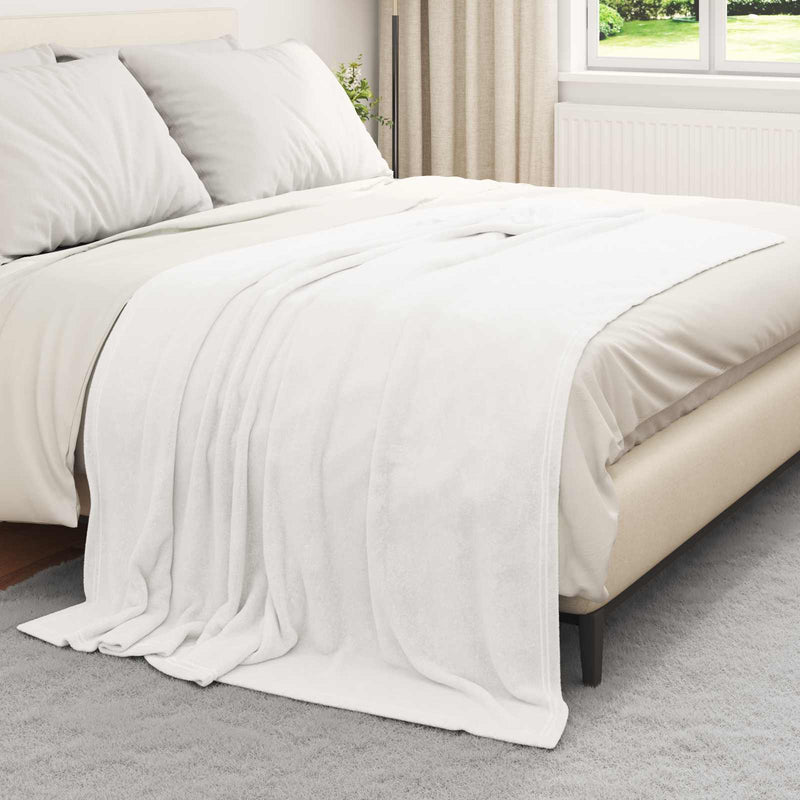 Load image into Gallery viewer, Vidaxl gooi deken wit 150 x 200 cm fleece
