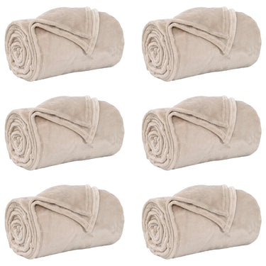 Vidaxl kleden 6 pcs beige 130 x 150 cm fleece