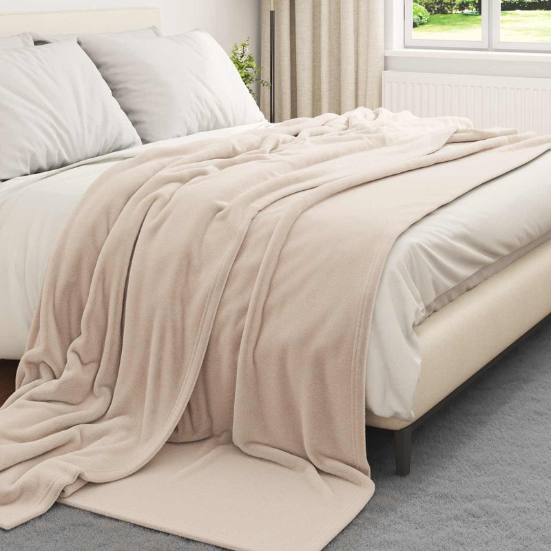 Load image into Gallery viewer, Vidaxl kleden 6 pcs beige 240 x 270 cm fleece
