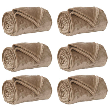 Vidaxl kleden 6 pcs kameel 150 x 200 cm fleece