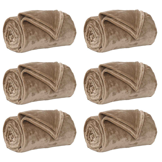 Vidaxl kleden 6 pcs kameel 150 x 200 cm fleece