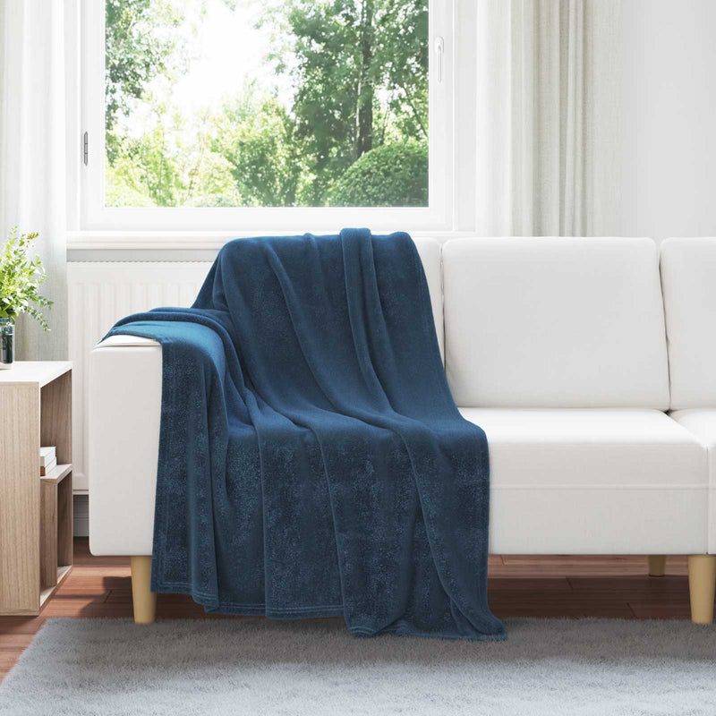 Load image into Gallery viewer, Vidaxl kleden 6 pcs marineblauw 130 x 150 cm fleece
