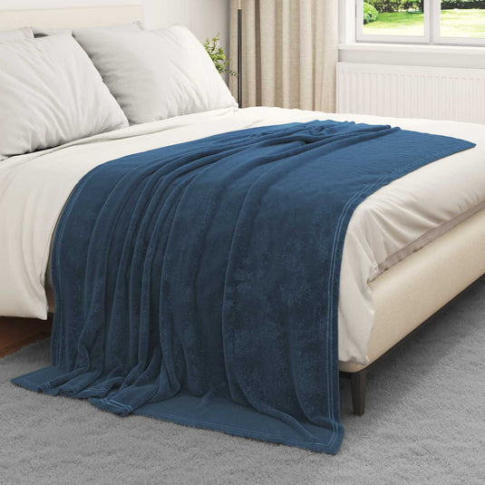Vidaxl kleden 6 pcs marineblauw 150 x 200 cm fleece