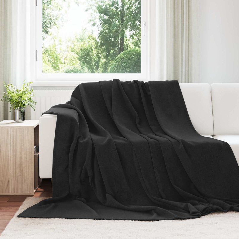 Load image into Gallery viewer, Vidaxl kleden 6 pcs zwart 220 x 240 cm fleece
