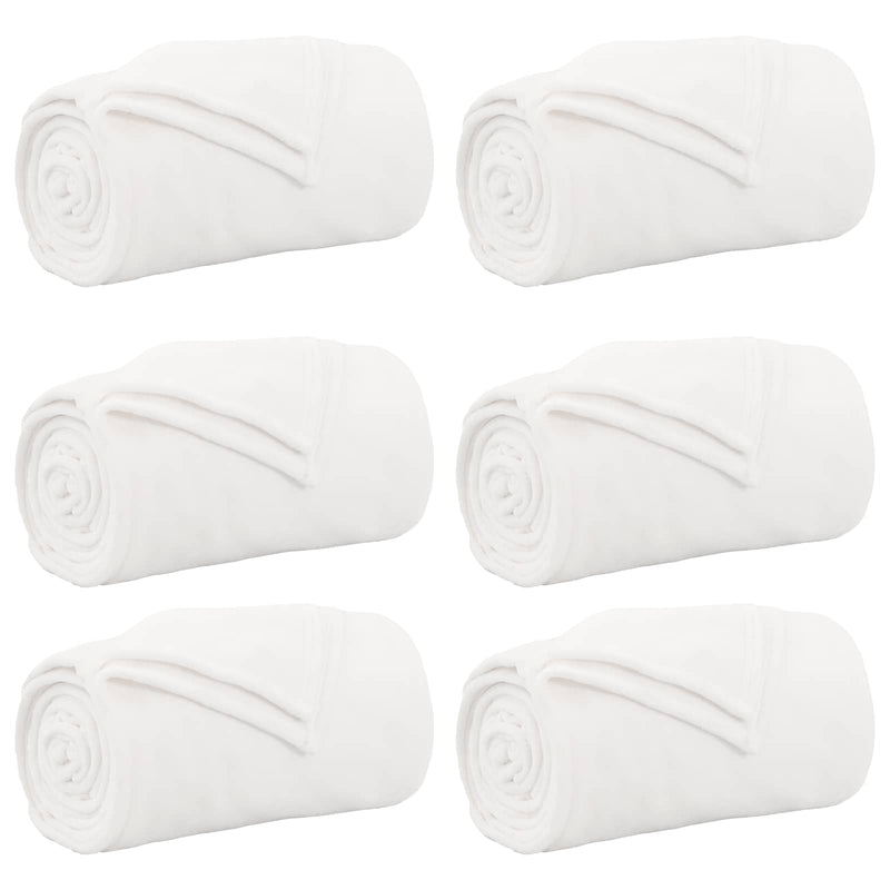 Load image into Gallery viewer, Vidaxl kleden 6 pcs wit 240 x 270 cm fleece
