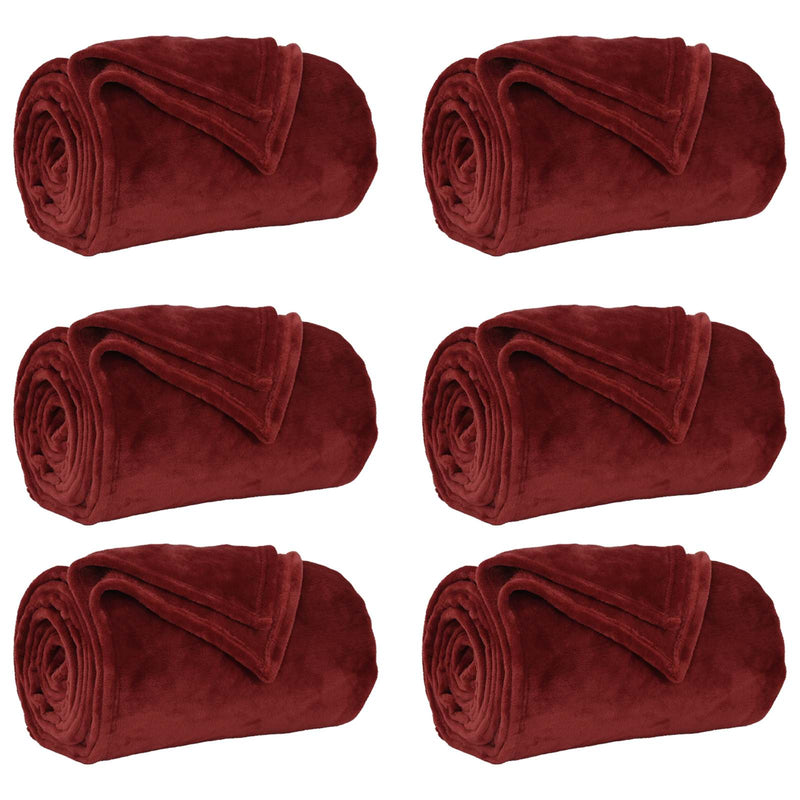 Load image into Gallery viewer, Vidaxl kleden 6 pcs bordeaux rood 150 x 200 cm fleece
