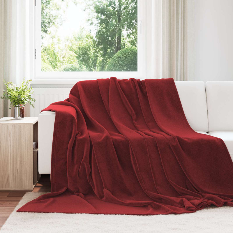 Load image into Gallery viewer, Vidaxl kleden 6 pcs bordeaux rood 220 x 240 cm fleece
