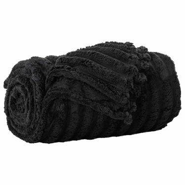 Vidaxl gooi deken zwart 150 x 130 cm fleece