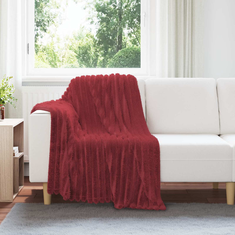 Load image into Gallery viewer, Vidaxl gooi deken bordeaux rood 150 x 130 cm fleece
