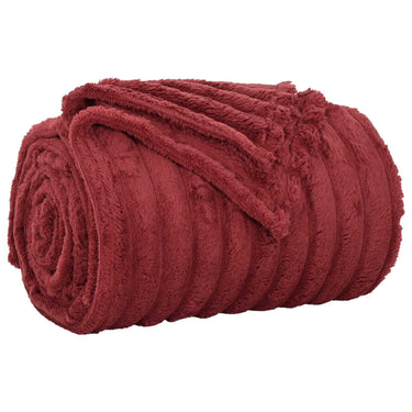 Vidaxl gooi deken bordeaux rood 270 x 240 cm fleece