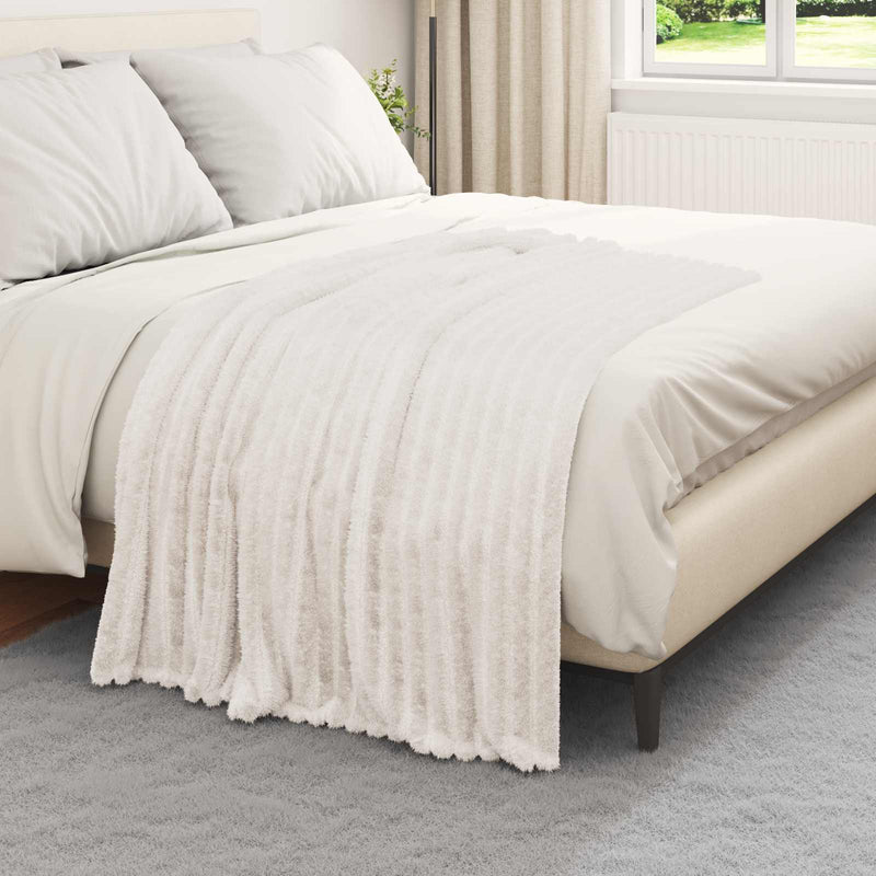 Load image into Gallery viewer, Vidaxl gooi deken crème 150 x 130 cm fleece
