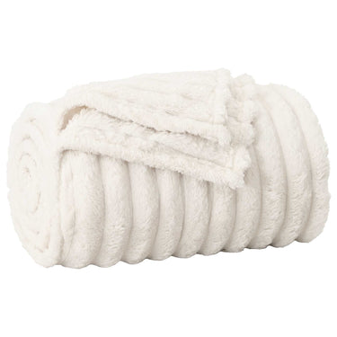 Vidaxl gooi deken crème 240 x 220 cm fleece