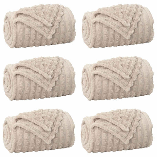 Vidaxl kleden 6 pcs beige 150 x 130 cm fleece