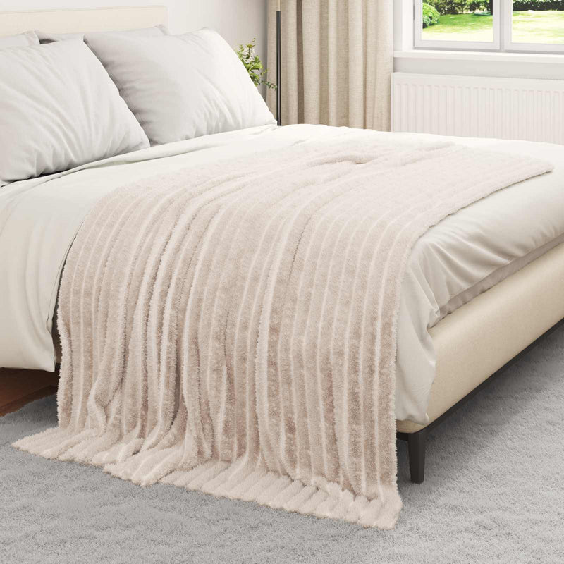 Load image into Gallery viewer, Vidaxl kleden 6 pcs beige 200 x 150 cm fleece
