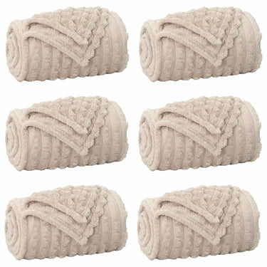 Vidaxl kleden 6 pcs beige 270 x 240 cm fleece