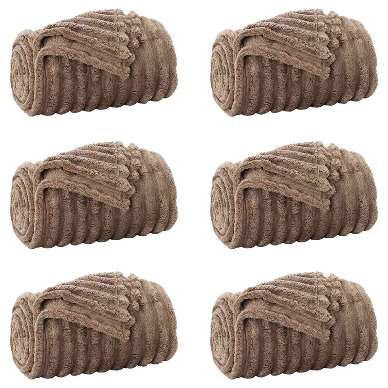Load image into Gallery viewer, Vidaxl kleden 6 pcs kameel 150 x 130 cm fleece
