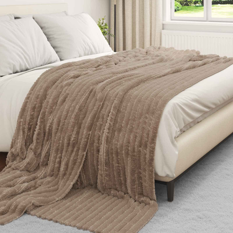 Load image into Gallery viewer, Vidaxl kleden 6 pcs kameel 240 x 220 cm fleece
