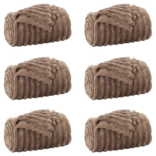 Vidaxl kleden 6 pcs kameel 240 x 220 cm fleece