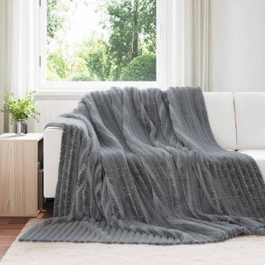 Vidaxl kleden 6 pcs donkergrijs 270 x 240 cm fleece