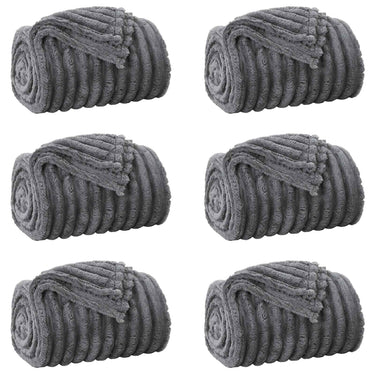 Vidaxl kleden 6 pcs donkergrijs 270 x 240 cm fleece