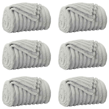 Vidaxl kleden 6 pcs grijs 240 x 220 cm fleece