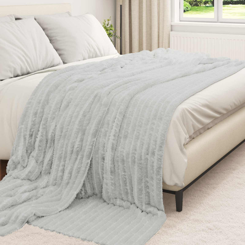 Load image into Gallery viewer, Vidaxl kleden 6 pcs grijs 270 x 240 cm fleece
