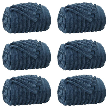 Vidaxl kleden 6 pcs marineblauw 270 x 240 cm fleece