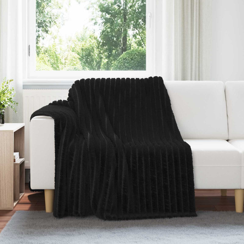 Load image into Gallery viewer, Vidaxl kleden 6 pcs zwart 200 x 150 cm fleece
