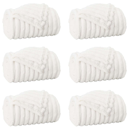 Vidaxl kleden 6 pcs wit 150 x 130 cm fleece