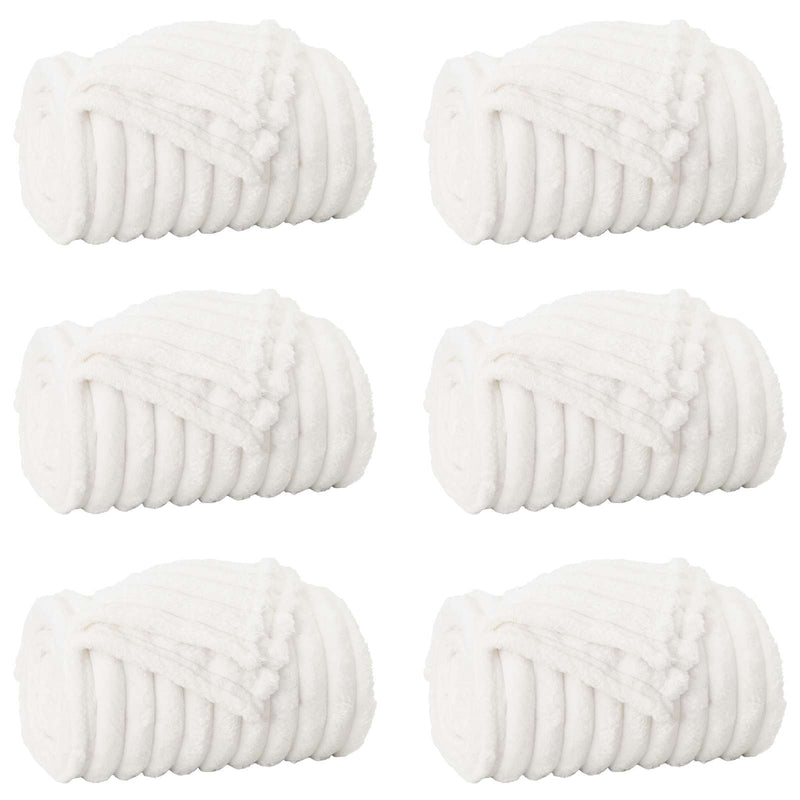 Load image into Gallery viewer, Vidaxl kleden 6 pcs wit 200 x 150 cm fleece
