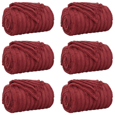Vidaxl kleden 6 pcs bordeaux rood 150 x 130 cm fleece