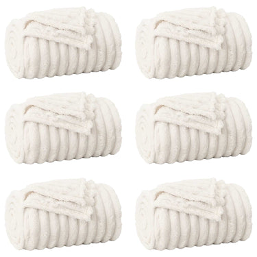 Vidaxl kleden 6 pcs crème 150 x 130 cm fleece