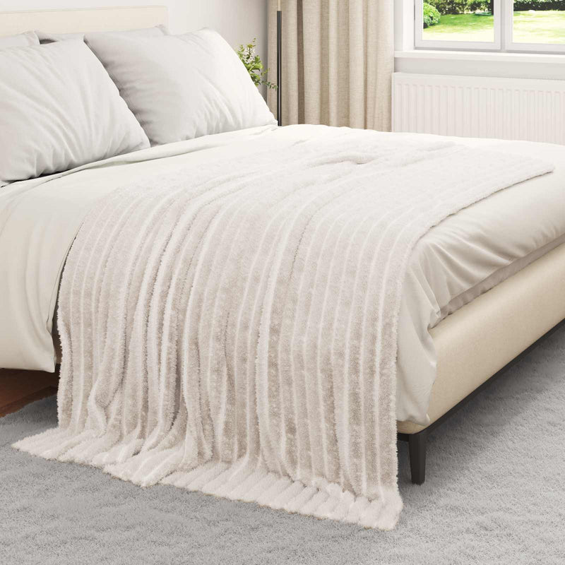 Load image into Gallery viewer, Vidaxl kleden 6 pcs crème 200 x 150 cm fleece
