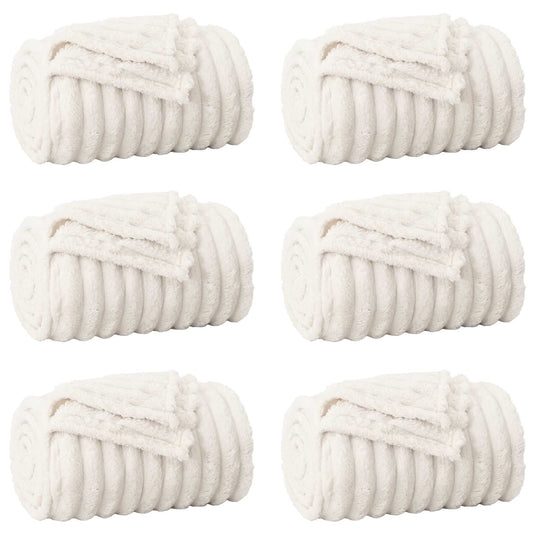 Vidaxl kleden 6 pcs crème 240 x 220 cm fleece