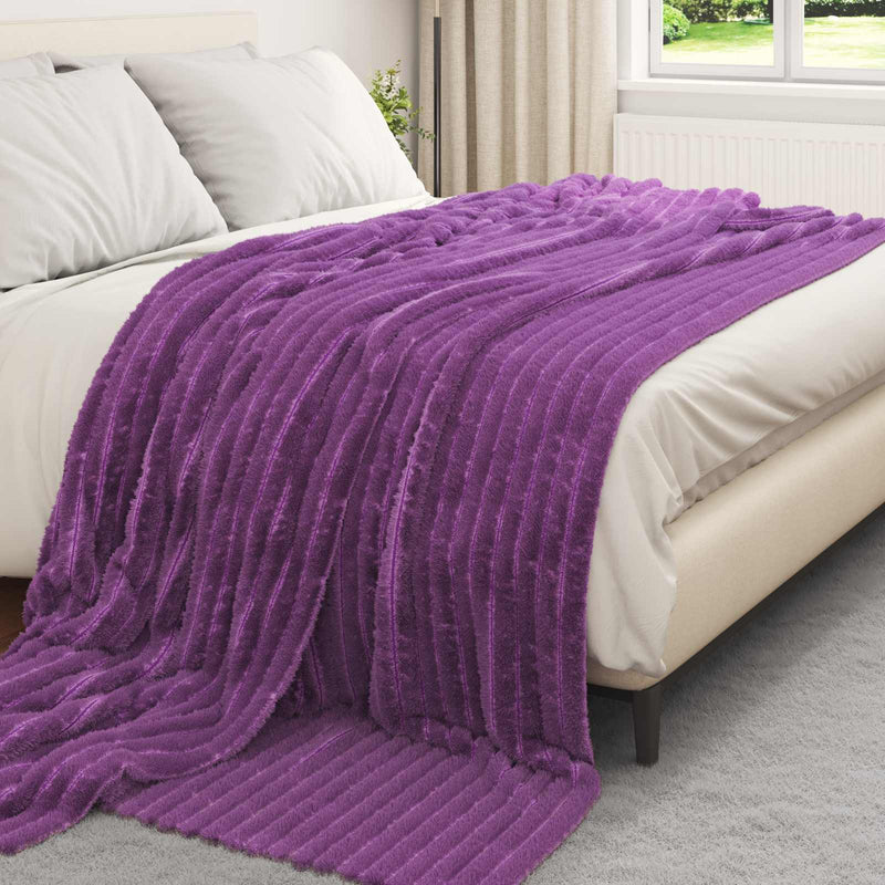 Load image into Gallery viewer, Vidaxl kleden 6 pcs paars 240 x 220 cm fleece
